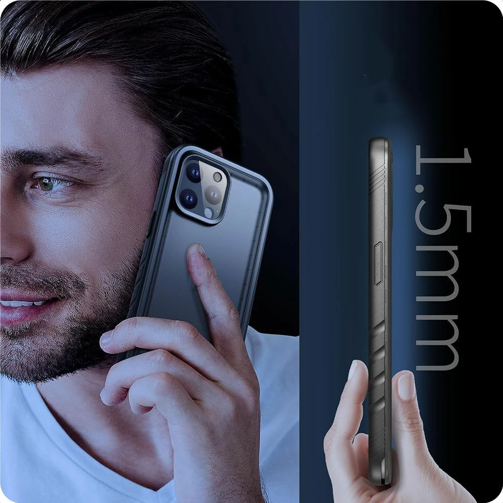 Mbështjellës Tech-Protect ShellBox IP68 për iPhone 15, i zi