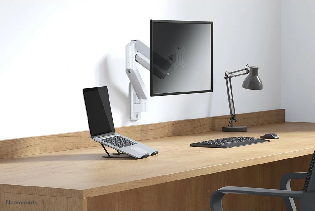 Adapter muri për krah monitori Neomounts AWL75-450WH, alumin, i bardhë