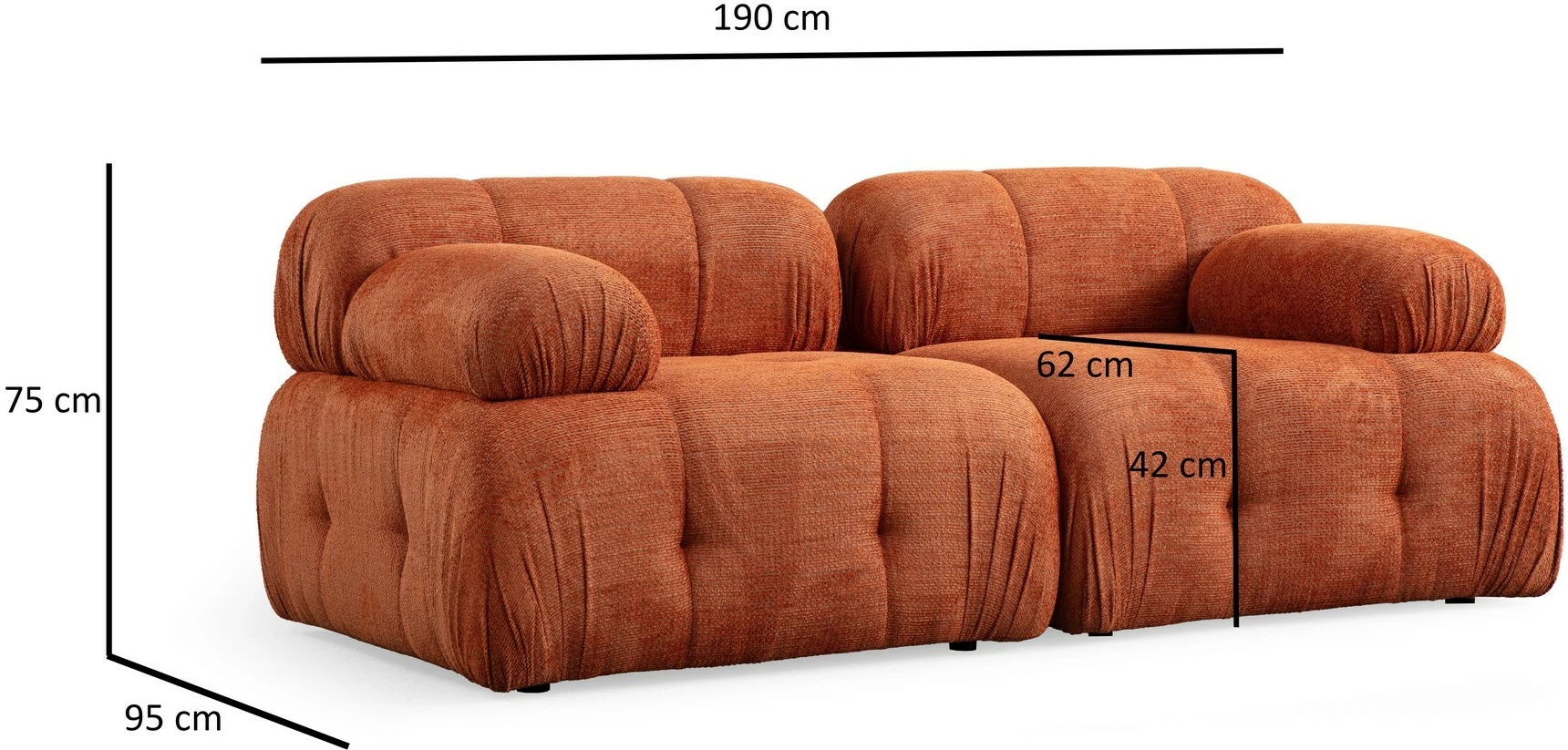 Këndare Atelier del Sofa Petite 2, portokalli
