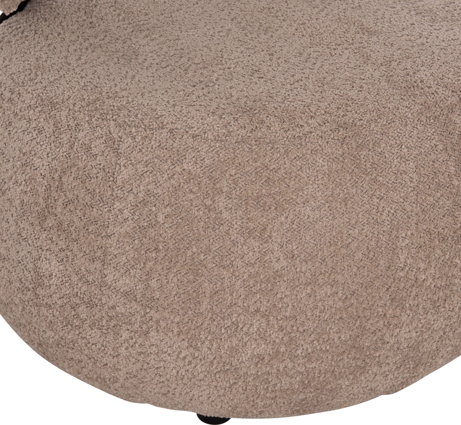 Karrige lounge e rrumbullakët KARSEN, stof boucle bezhë e errët, FH9598.08, 79x82x74cm