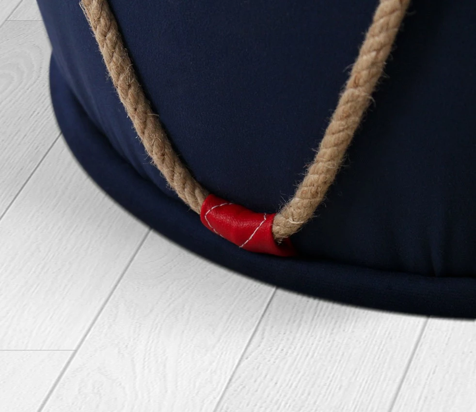 Puf Atelier del Sofa, blu e bardhë, Fora