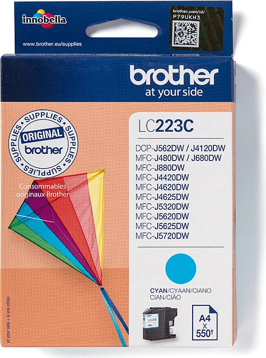 Toner Brother LC223C, Cyan, 550 faqe