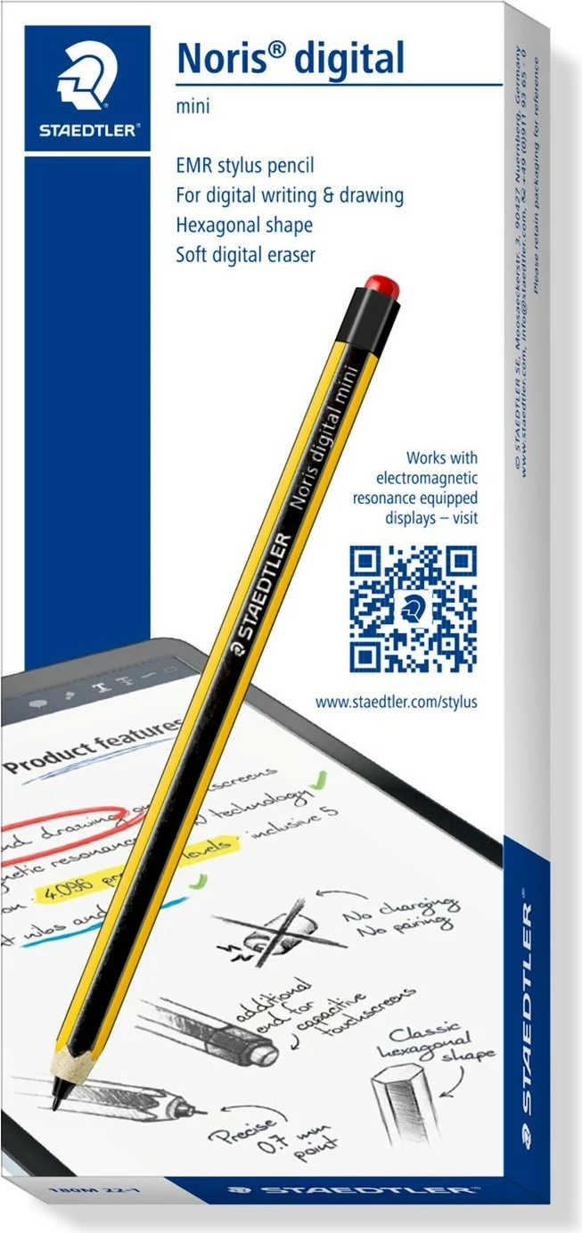 Laps digjital STAEDTLER Noris digital mini, universal, për tablet grafik, zi-verdhë