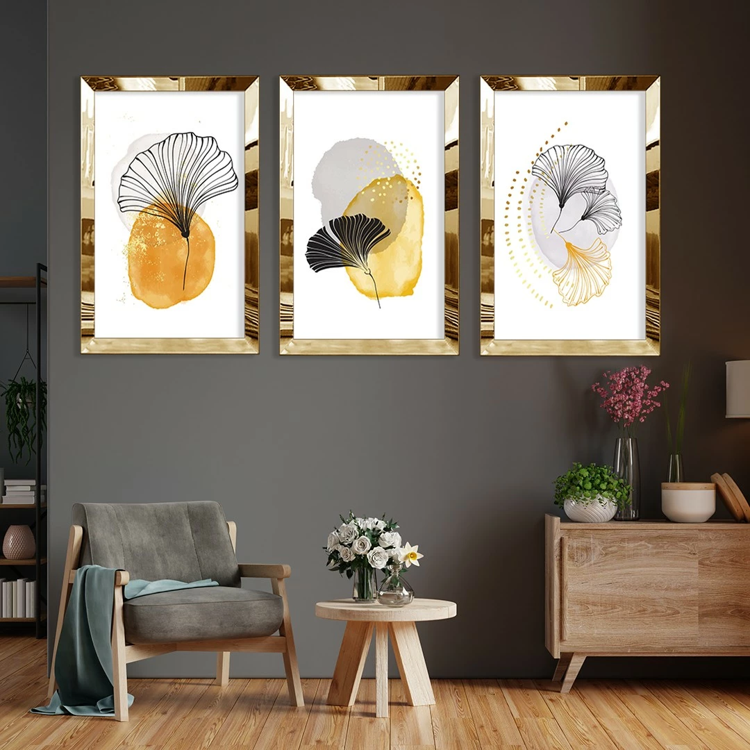Pikturë dekorative MDF-Plexiglass (3 copë), Wallity, Huhu395, 30x40