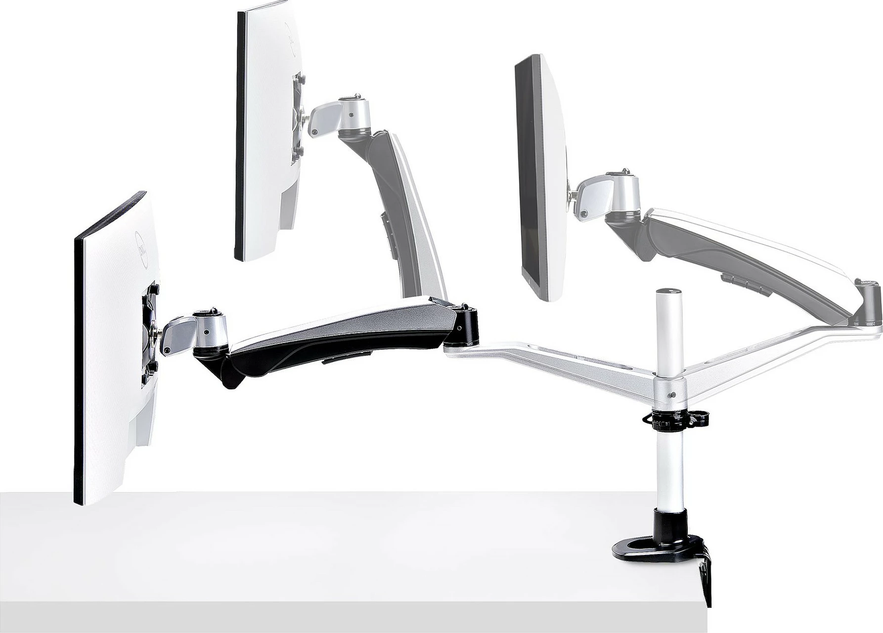 Mbajtëse monitori tavoline StarTech, VESA 75x75/100x100, për 17-30", 9 kg, e zezë/argjendtë