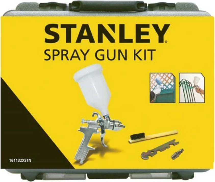 Pistoletë spërkatëse pneumatike Stanley 161132XSTN, grykë 1.5 mm, kupë 0.6 L, set