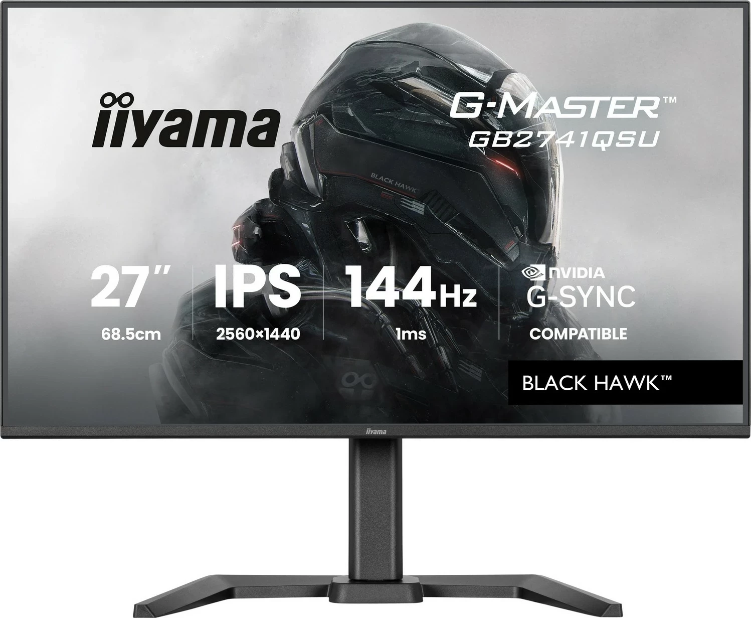 Monitor iiyama G-Master GB2741QSU-B1, 27 inch, QHD, IPS, 144Hz, zi