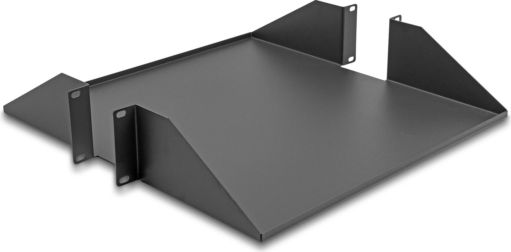 Raft rack DeLOCK 19" 2U, çelik, 483 mm thellësi, gri