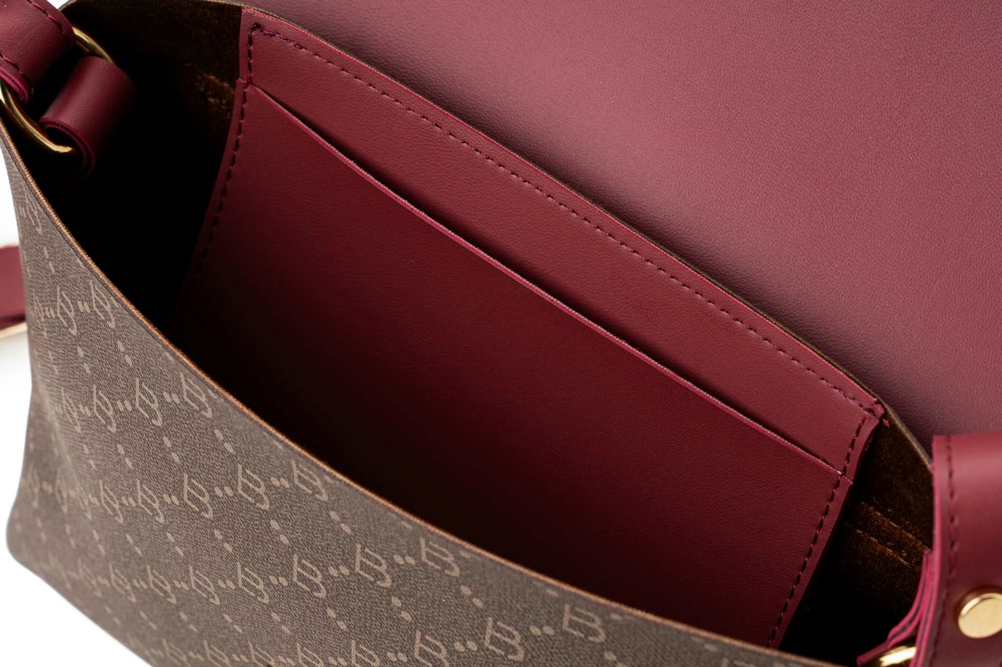 Çantë crossbody Lucky Bees, kafe dhe e kuqe e errët, 1278