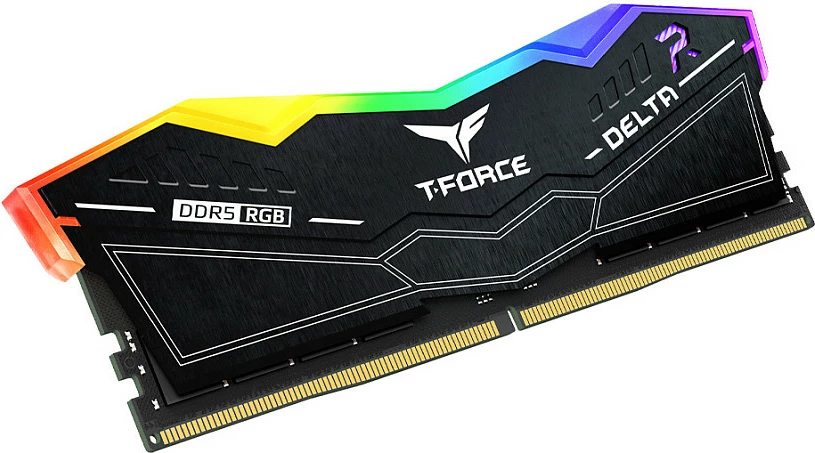 RAM Memorje Team Group T-Force Delta RGB DDR5 32GB (2x16GB) 6400MHz CL32, e zezë