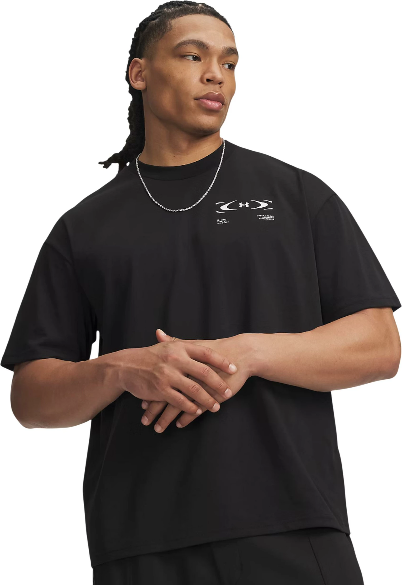 Maicë për meshkuj Under Armour HWT Echo Logo OS SS, e zezë
