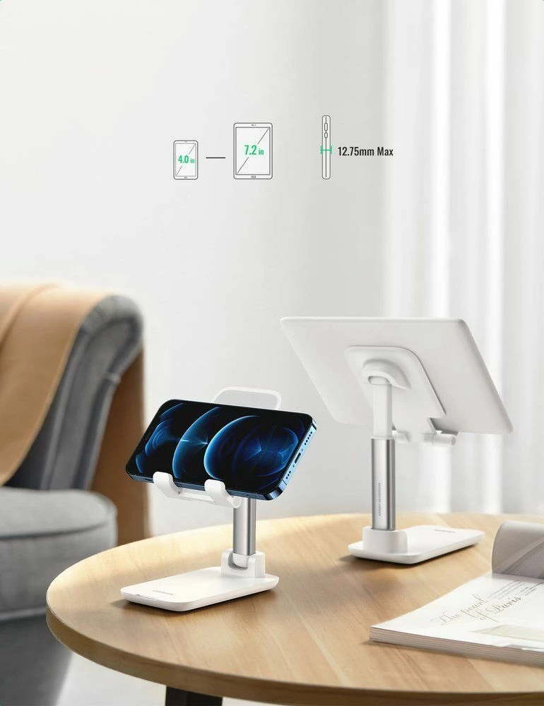 Mbajtës i palosshëm për celular/tablet Ugreen LP373 deri 7.2 inç, i zi, 1 copë
