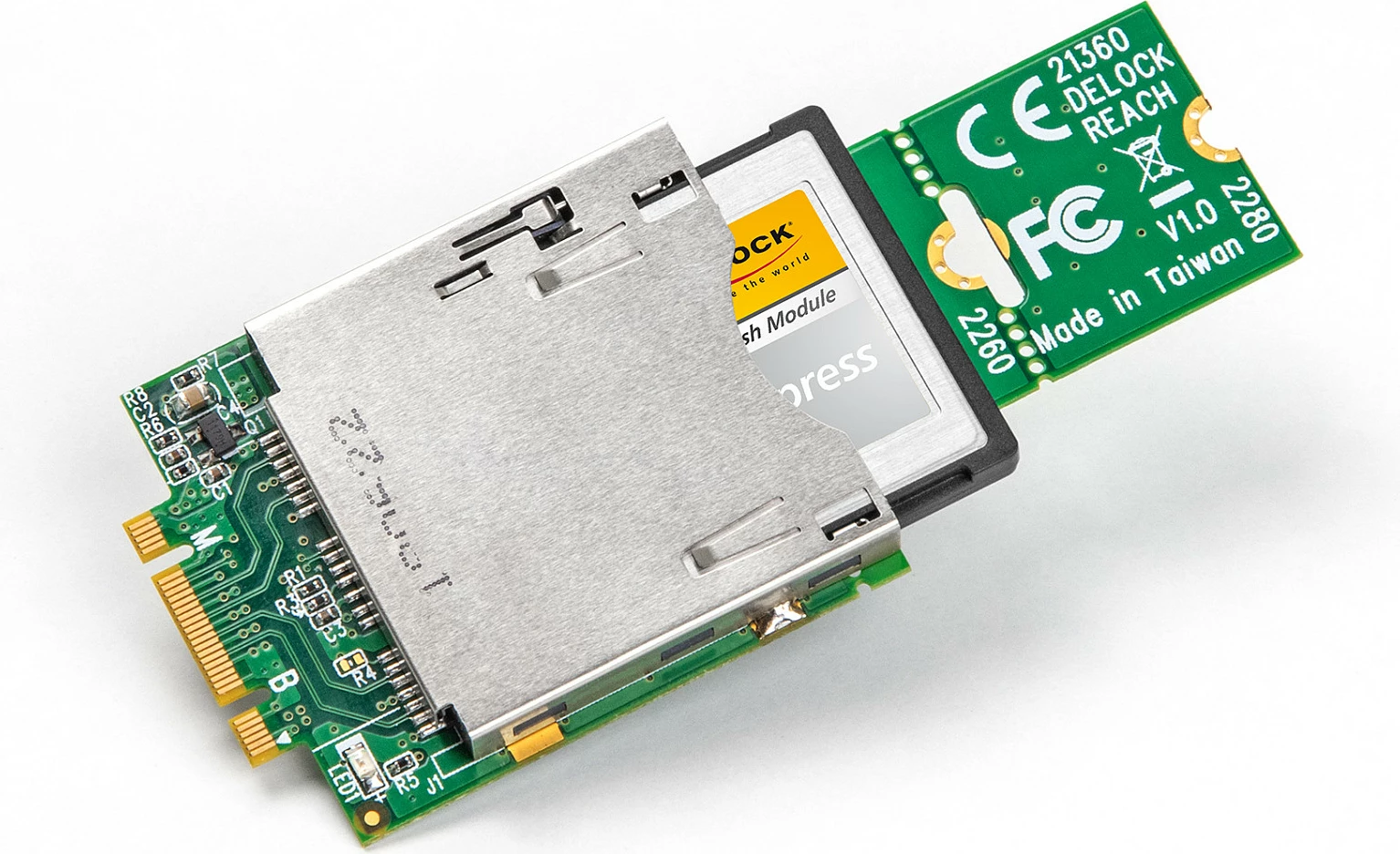 Adapter DeLOCK M.2 Key B+M në CFexpress/CF, PCIe 3.0, NVMe