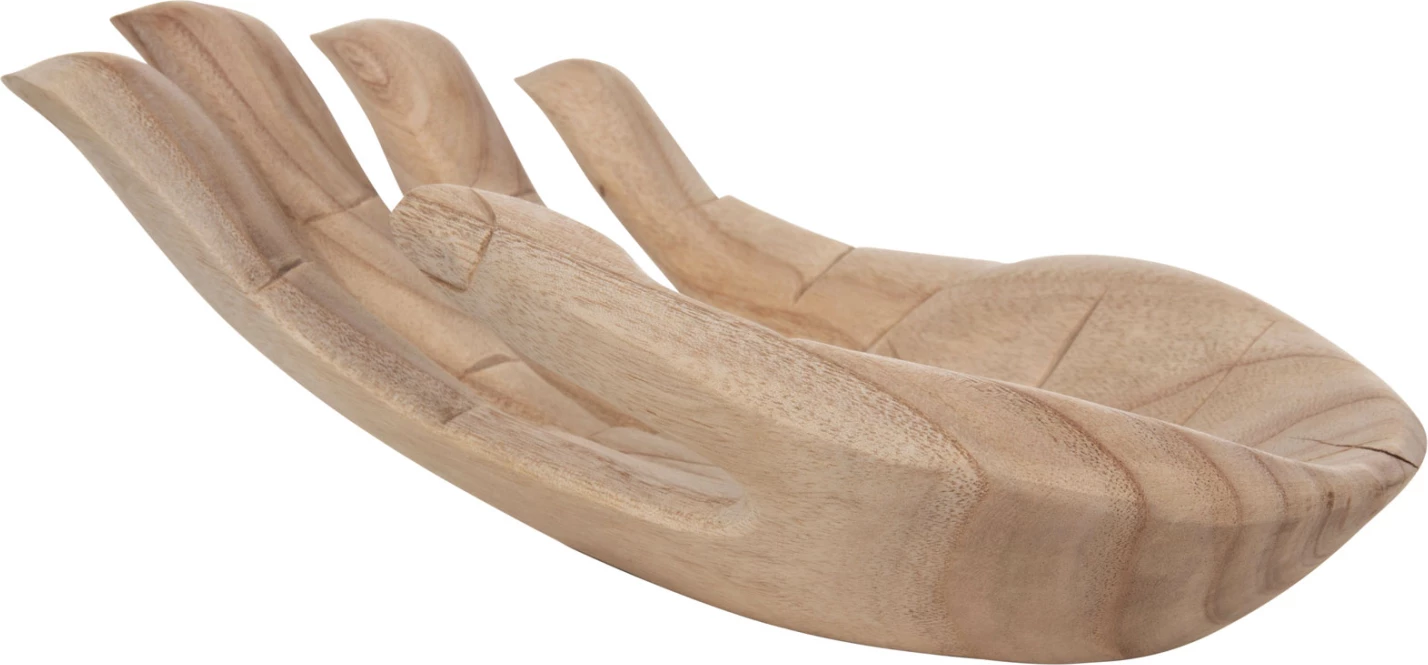 Dekor tavoline dorë e majtë FH4278L dru albasia natyral 30x20x10H cm