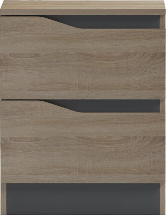 Komodinë anës shtratit Verena, ngjyrë sonoma-antracit, 40x40x50cm