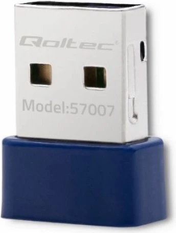 Adapter Wi-Fi & Bluetooth Qoltec, USB, navy