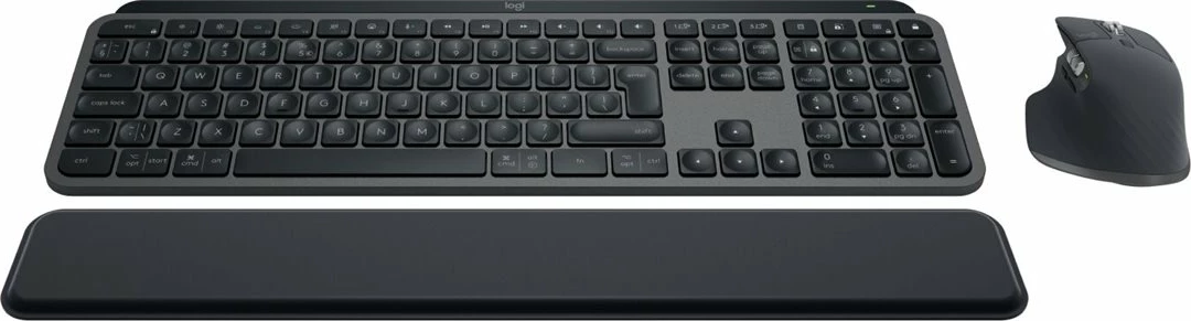 Logitech MX Keys S Combo - keyboard and mouse set - QWERTZ - Swiss - graphite - with Palm Rest