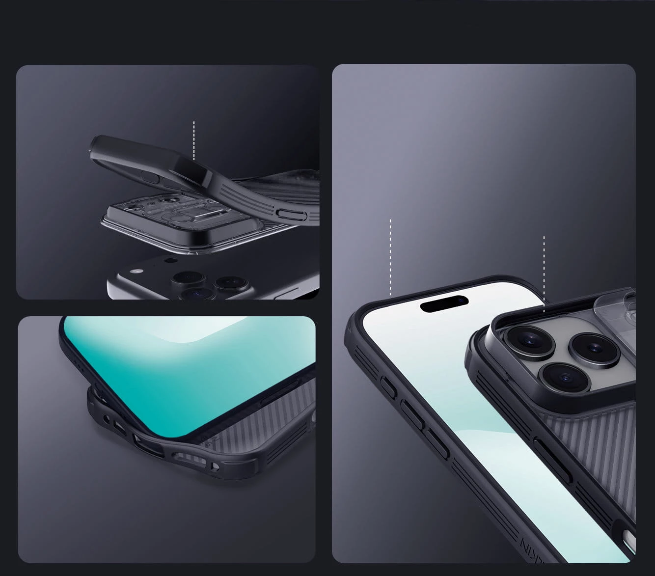 Mbështjellës NILLKIN CamShield Pro për iPhone 17 Pro, me kapak mbrojtës për kamerë, i zi