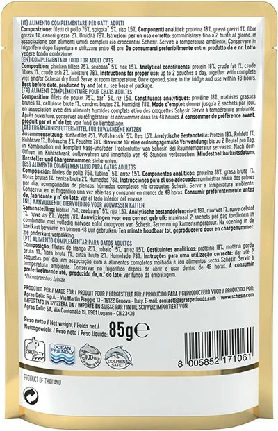 Ushqim për mace Schesir, 85 gr