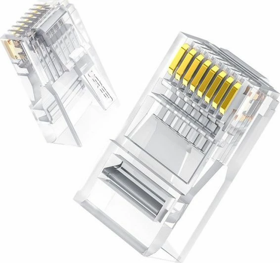 Konektor RJ45 Ugreen 50961 Cat 6 8P8C, 10 copë, transparent