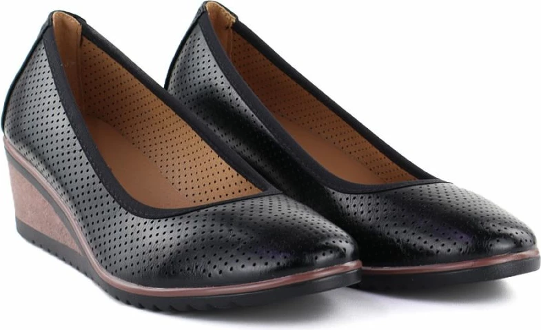 Këpucë me take platforme për femra Vinceza 58629, të zeza