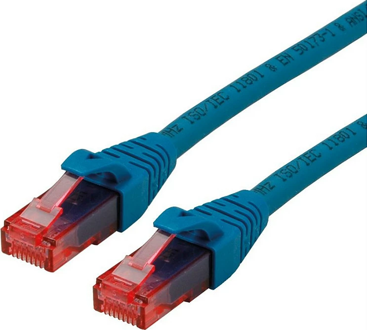 Kabllo rrjeti ROLINE 21.15.2541, Cat6 UTP, 1 m, RJ45-RJ45, e kaltër
