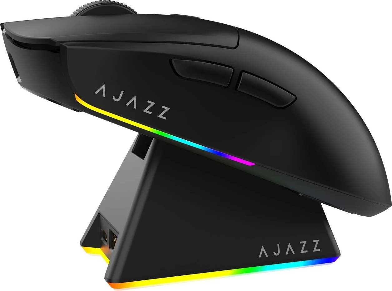 Maus pa kabllo Ajazz AJ139 V2 MC, 12000 DPI, stacion karikimi, e zezë