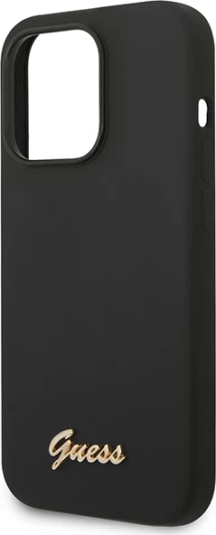 Mbështjellës Guess GUHCP14XSLSMK për iPhone 14 Pro Max 6.7", silikon, i zi