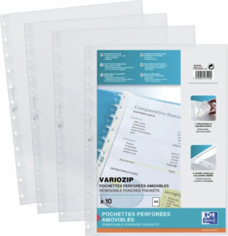 Xhepa plastike Oxford 100206869, A4, transparent, 10 copë