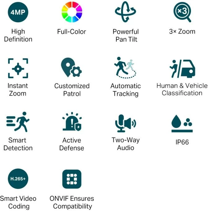 Kamerë IP, TP-Link, VIGI C540V, 4MP, e bardhë