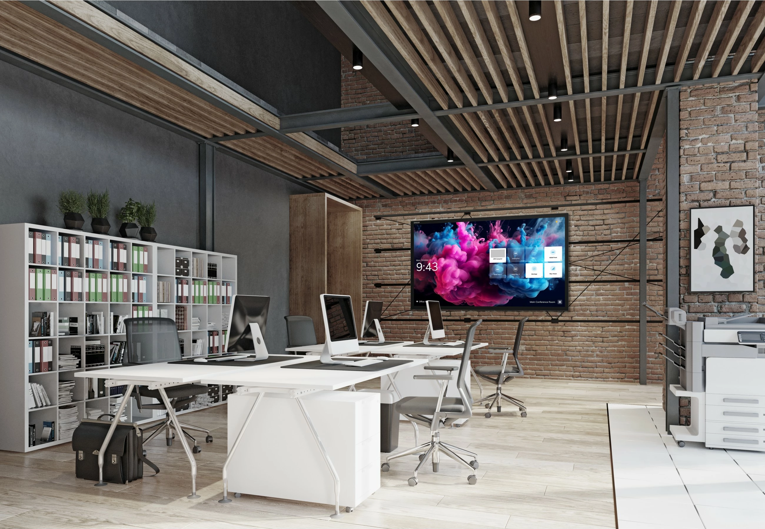 Ekran interaktiv AVOCOR H Serie AVH-6520 65 inç, 4K Ultra HD, Touchscreen, 4x HDMI, Wi-Fi