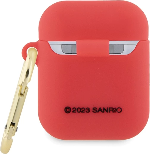 Mbështjellës Hello Kitty për AirPods 1/2, silikon 3D, me unazë, fuchsia