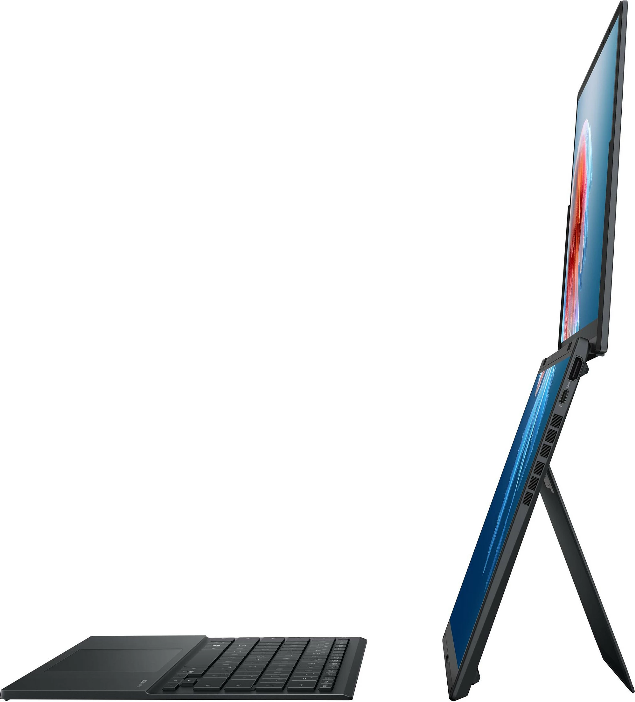 Laptop ASUS ZenBook Duo OLED UX8406CA, Core Ultra 9 285H, 32GB RAM, 1TB SSD, Windows 11 Pro, AZERTY FR, gri e errët