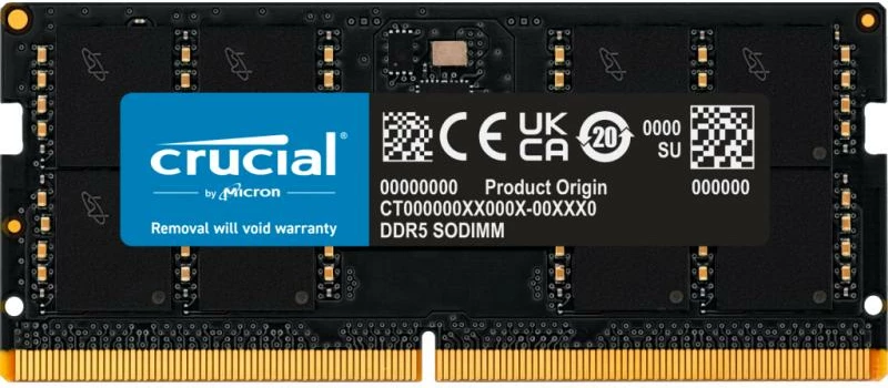 RAM Memorje Crucial DDR5 SO-DIMM CT48G56C46S5 48GB 5600MHz, e zezë