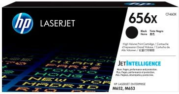 Toner, HP, 656X CF460X, rendiment i lartë 24,000 faqe, për Color LaserJet Enterprise M652/M653, Black