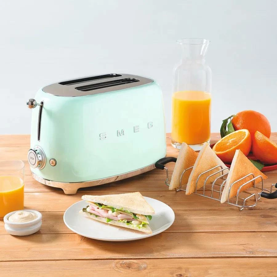 Toster Smeg TSF01PGEU 950W, 2 slota, pop-up, jeshile pastel
