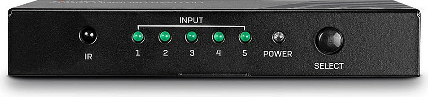 Switch HDMI LINDY 5 Port 18G, 4K@60Hz, HDR, HDMI 2.0, e zezë