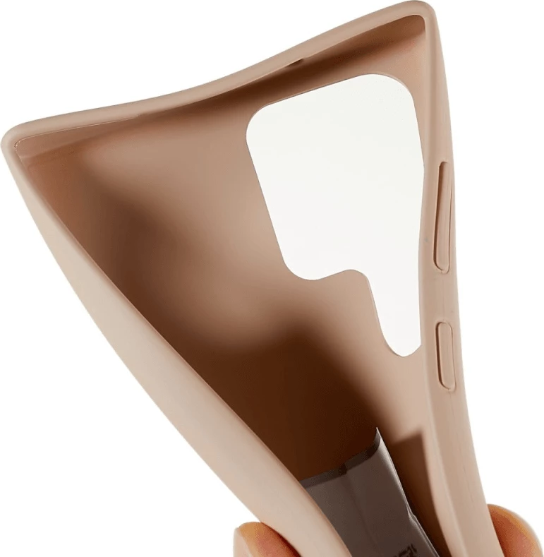 Mbështjellës Goospery Soft Feeling Silicone për Samsung Galaxy S23 Ultra 5G, bezhë