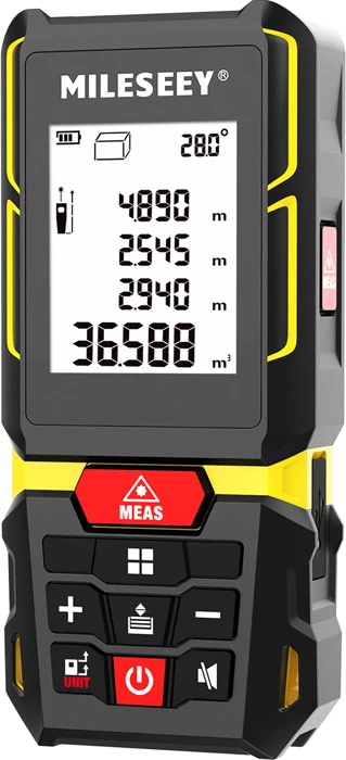Matës distance me laser Mileseey G7 100 m, USB-C, zi/verdhe