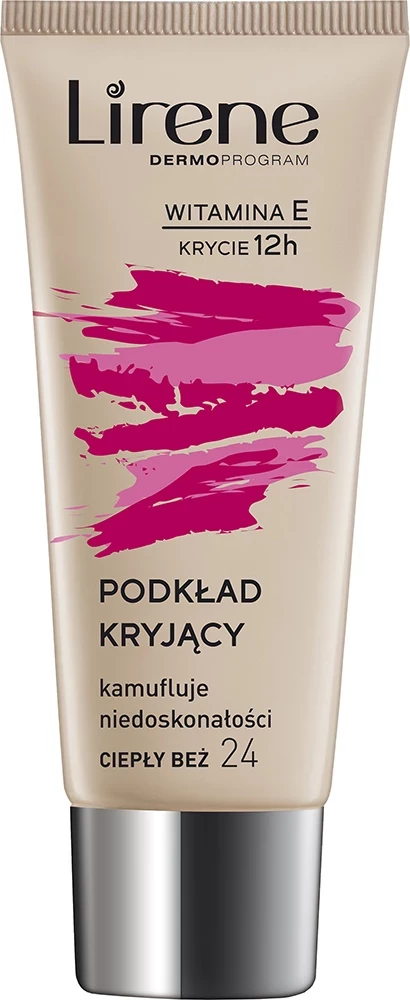 Krem pudër Lirene COMPLETE COVERAGE, Warm Beige 24, 30 ml