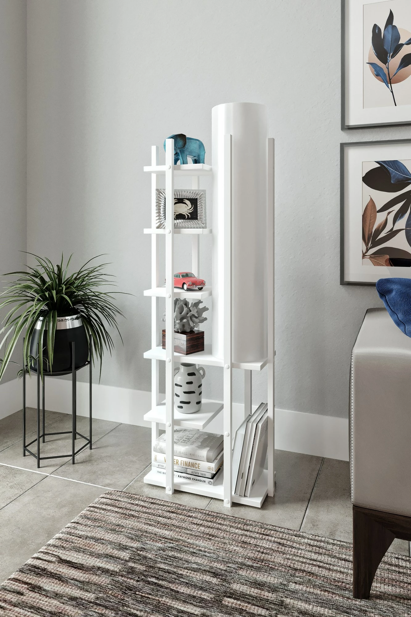 Llambë dyshemeje Opviq, Moda Dor, e bardhë, 135cm