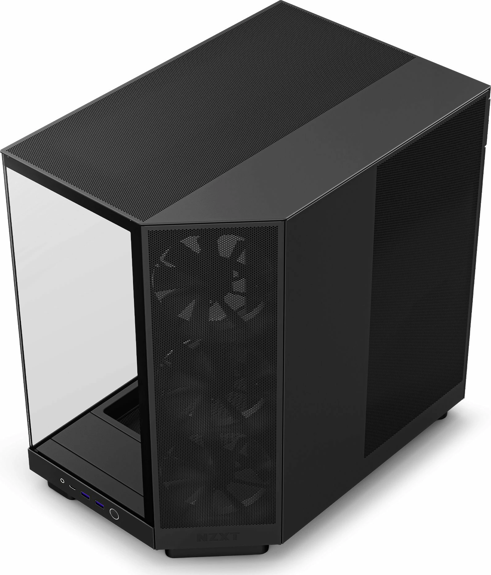 Kasë NZXT H6 Flow CC-H61FB-01 Midi Tower për ATX/Micro-ATX/Mini-ITX, e zezë