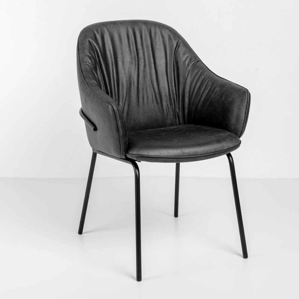 Karrige me mbështetëse duarsh Tosca, ngjyrë gri, 62x63x90.5cm