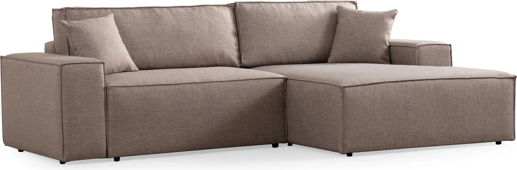 Kënd-sofë krevati Atelier del Sofa, kënd i djathtë, kafe