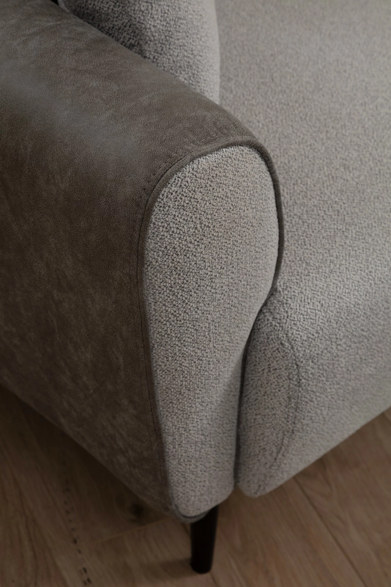 Kënd-sofë krevate Atelier del Sofa, Aren Right, ngjyrë gri
