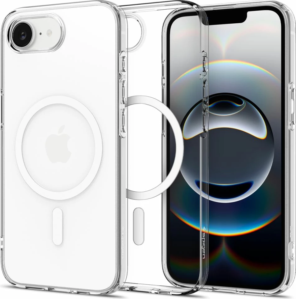 Mbështjellës Spigen Liquid Crystal Mag MagSafe për iPhone 16e, Transparent