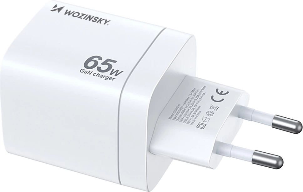 Karikues muri Wozinsky CGWCW, 65W, 2x USB-C, 1x USB-A, GaN, i bardhë