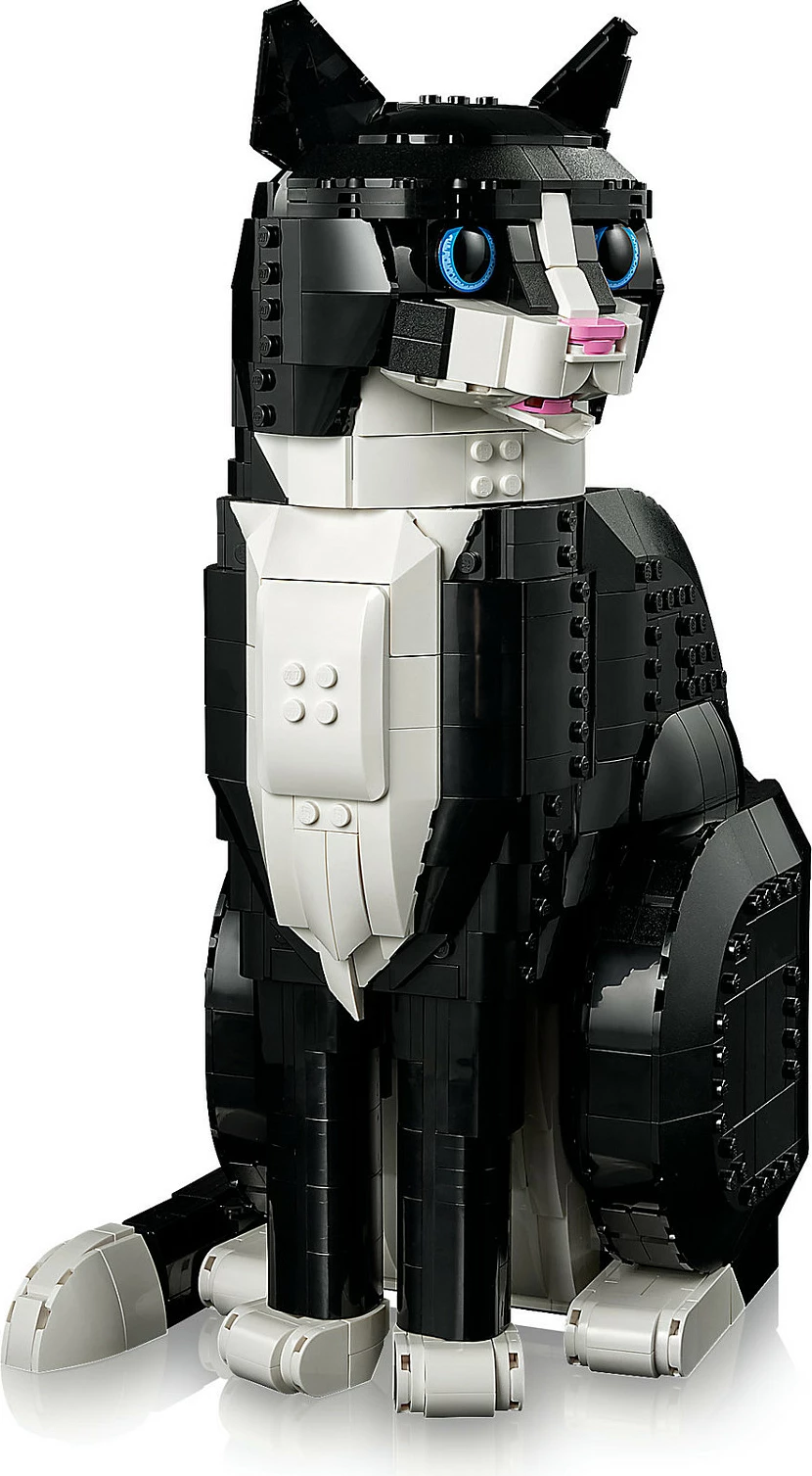 Set ndërtimi LEGO Ideas Tuxedo Cat 21349, 1710 pjesë, 18+, zi/bardhë