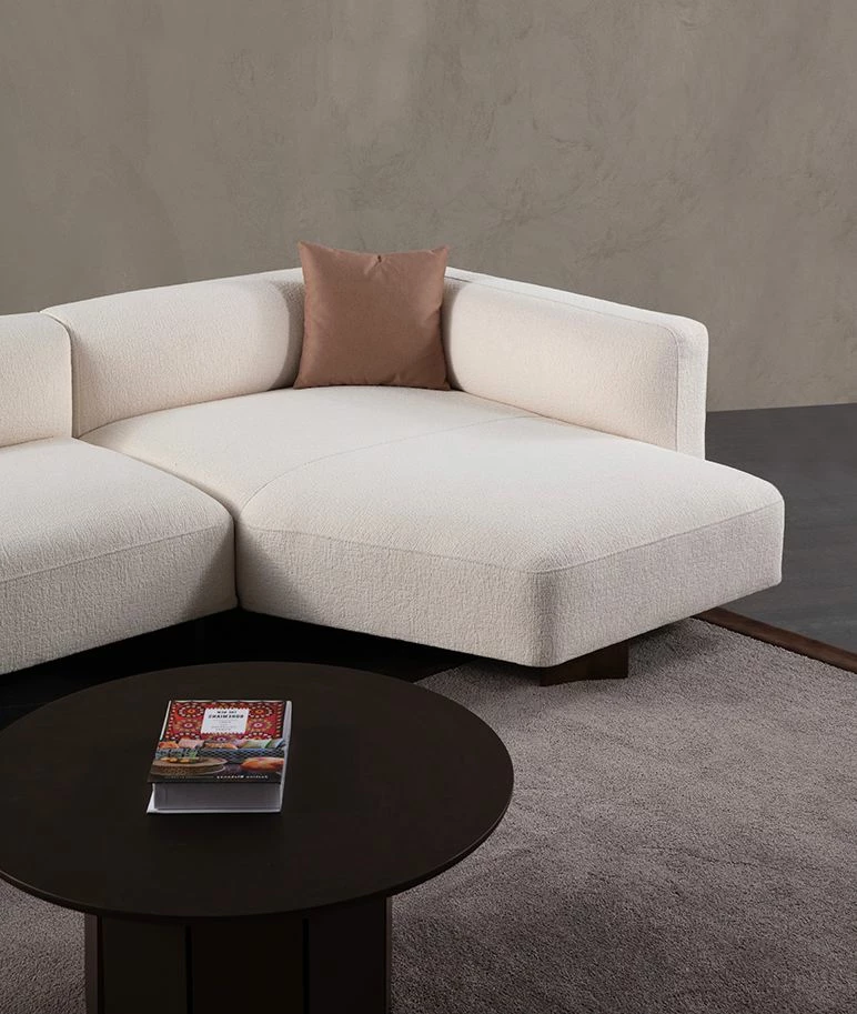 Këndore Rena, e bardhë, Atelier del Sofa, kënd i djathtë
