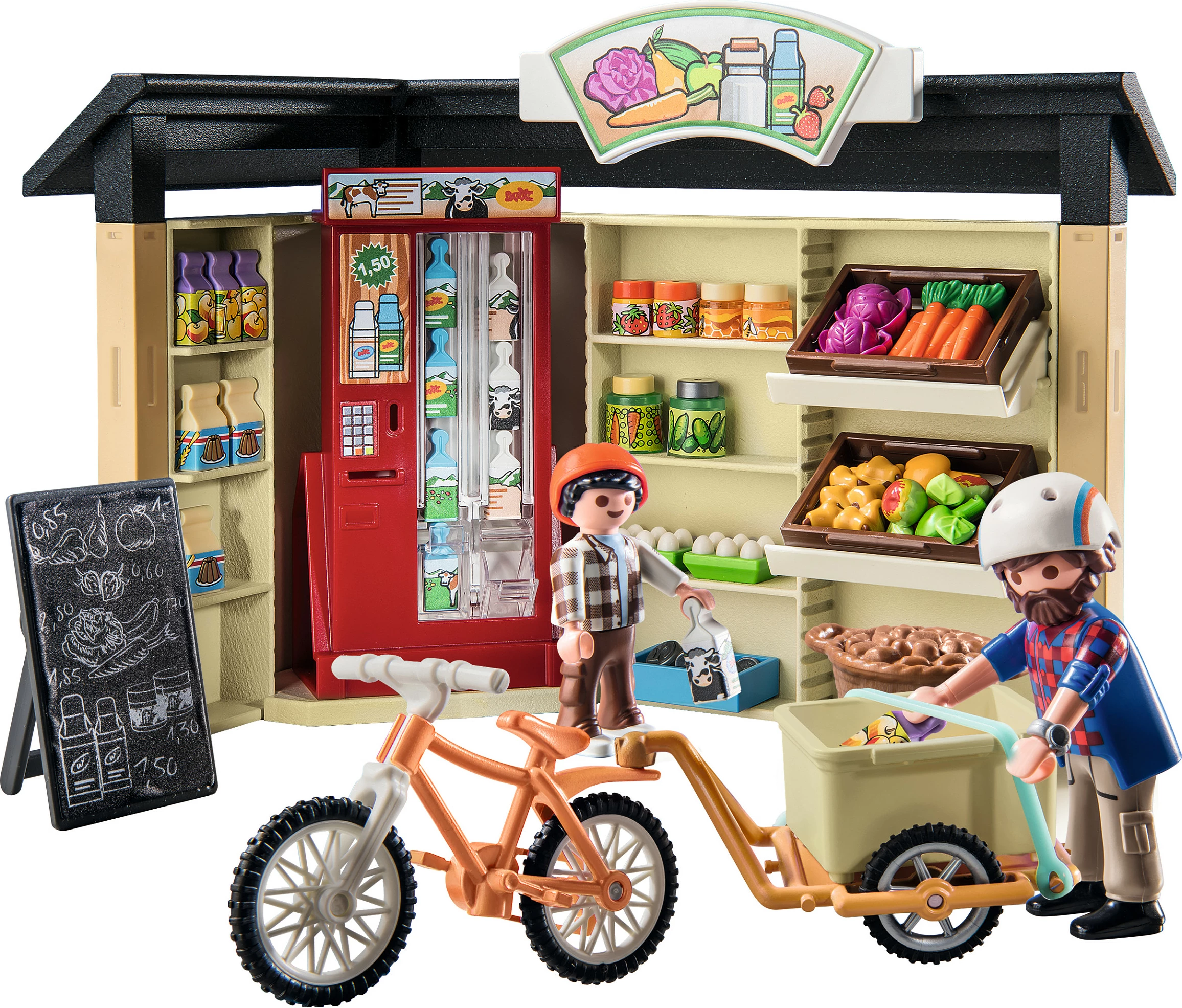 Set lodrash Playmobil Country 71250, dyqan ferme 24-orësh, 83 pjesë, shumëngjyrësh